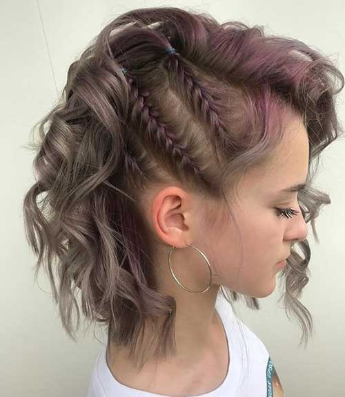 Double Side Braids Short Hairstyle For Short Hair