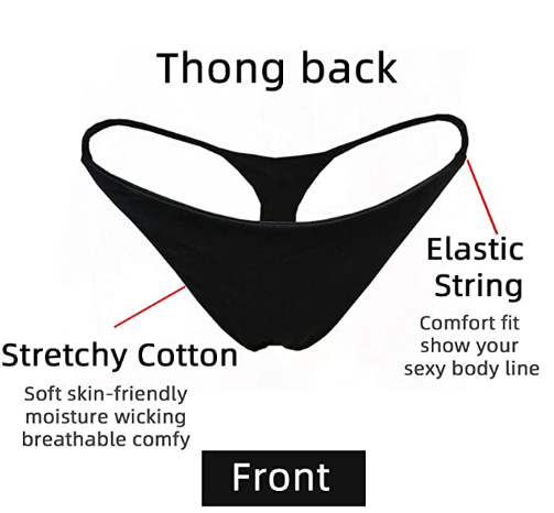 Kuku Panda Cotton Thongs for Women