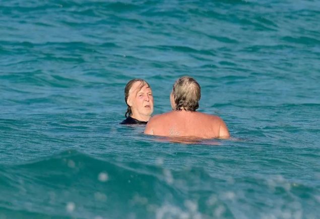 Beach Bliss for Paul McCartney, 81, and Nancy Shevell, 64, in St. Barts