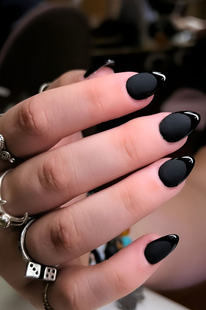 Matte Black with Glossy Tips