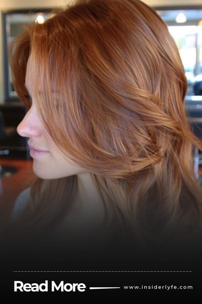 Auburn brown with caramel balayage