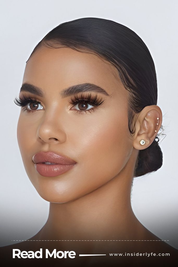 Bare Skin with Bold Lashes