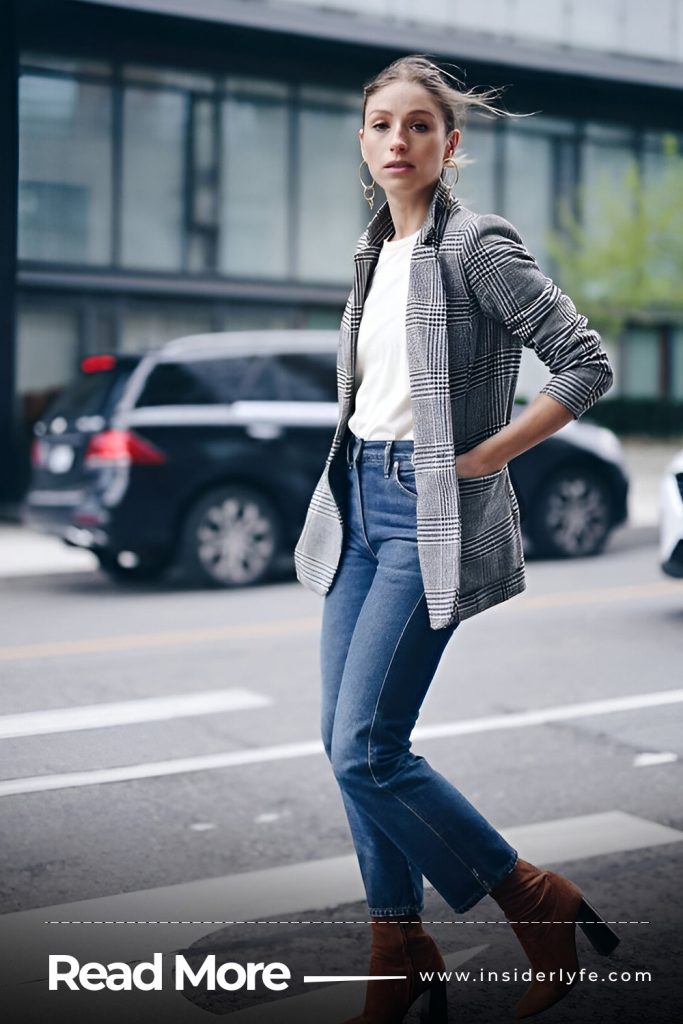 Blazer Dress and Heeled Boots