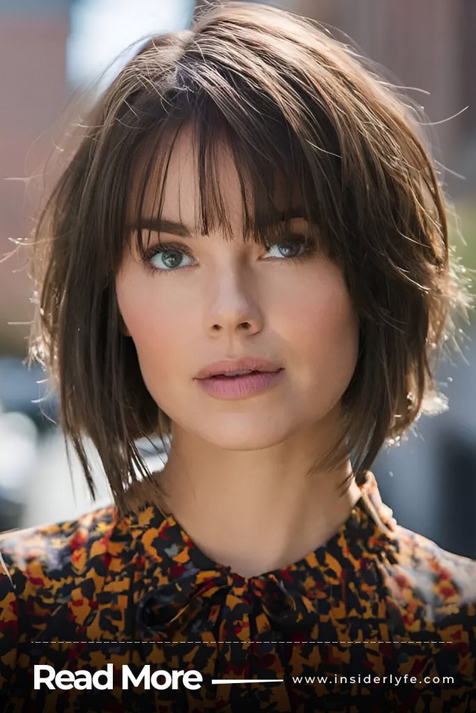 Choppy Bob with Curtain Bangs