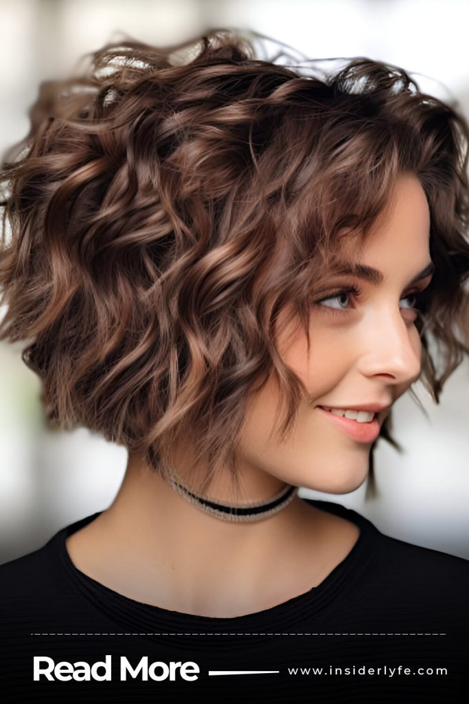 Choppy Bob with Voluminous Curls