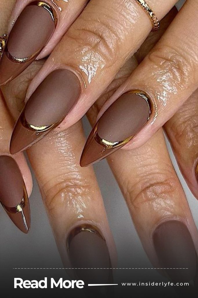 Cozy Brown Monochrome Nails