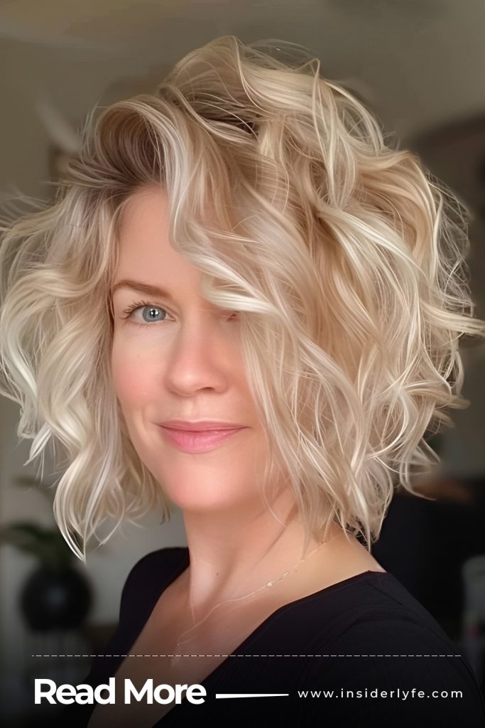 Curly Choppy Bob