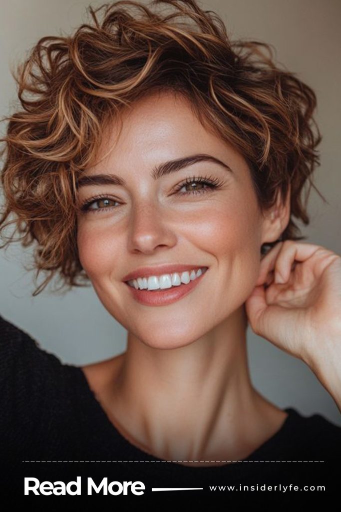 Curly Long Pixie
