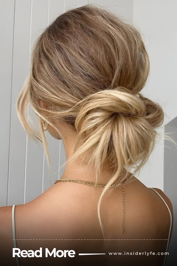 Dirty Blonde Low Bun