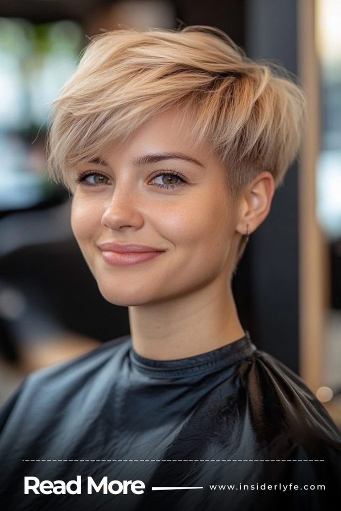 Dirty Blonde Pixie Cut
