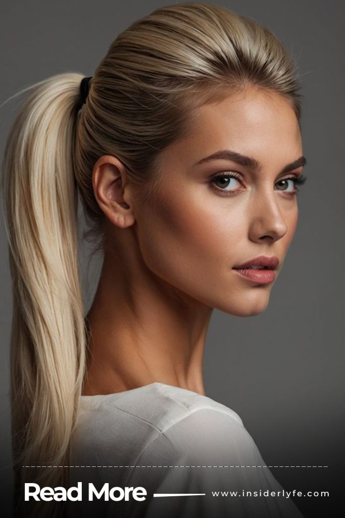 Dirty Blonde Ponytail with Accessories