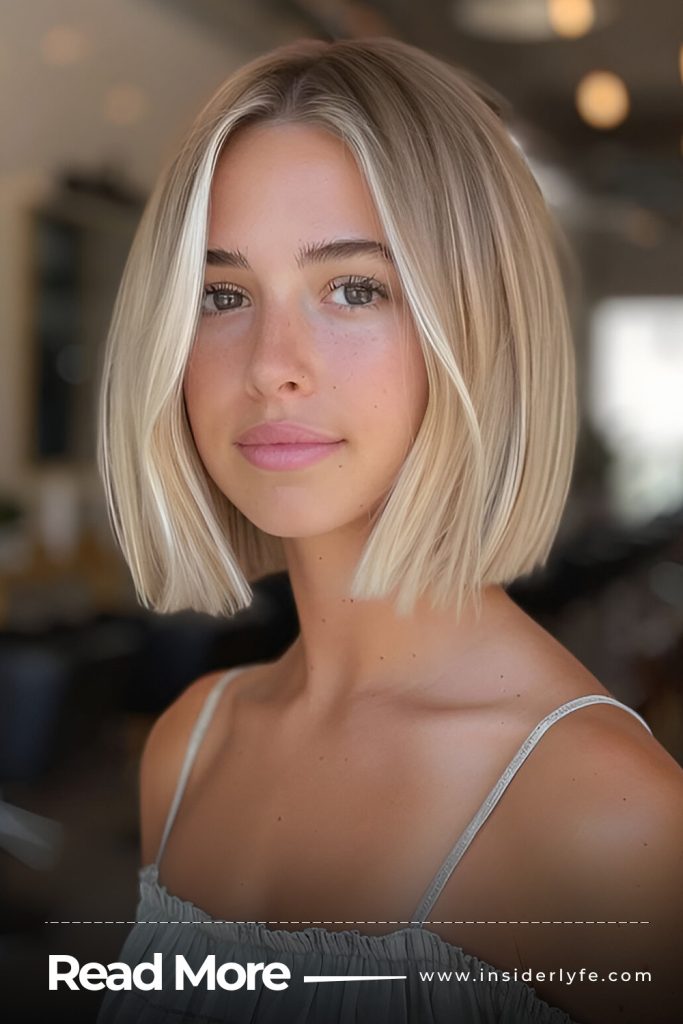 Dirty Blonde Sleek Bob
