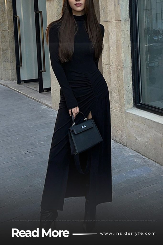 Elegant long sleeve bodycon dress