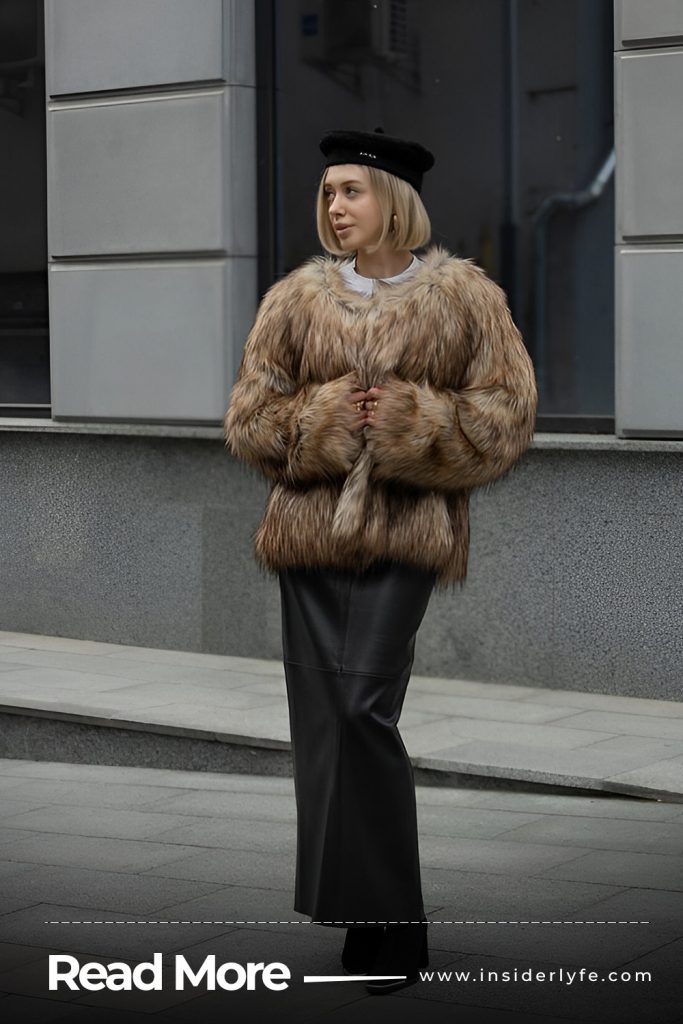 Faux Fur Coat and Skinny Jeans