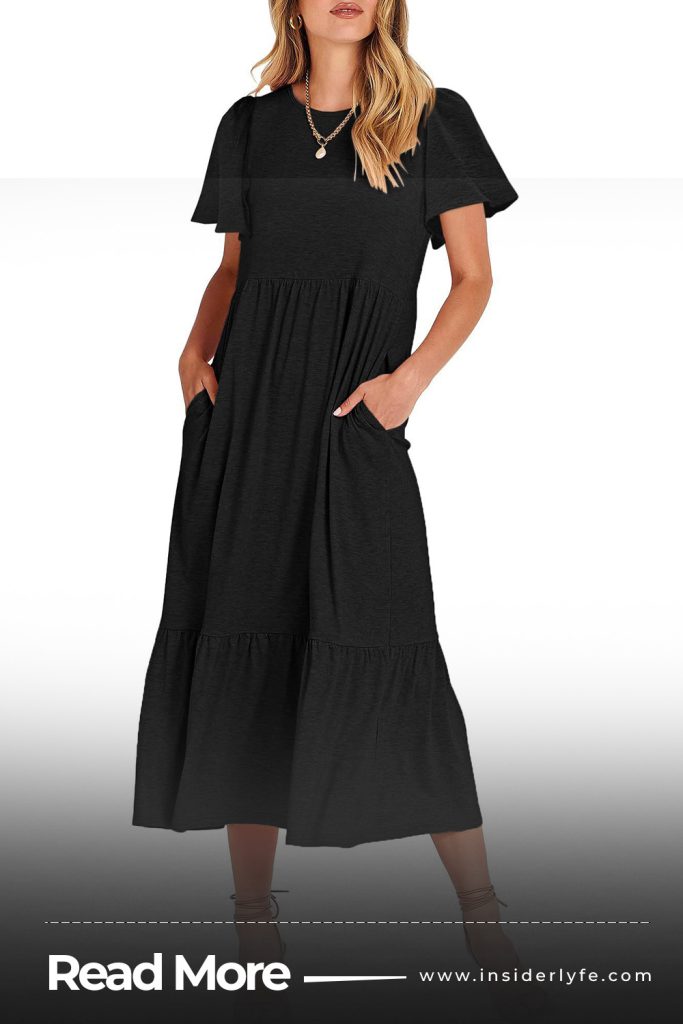 Flutter short sleeve beach dress