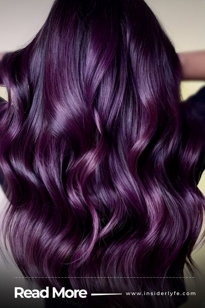 Grape Tones on Dark Brunette Hair