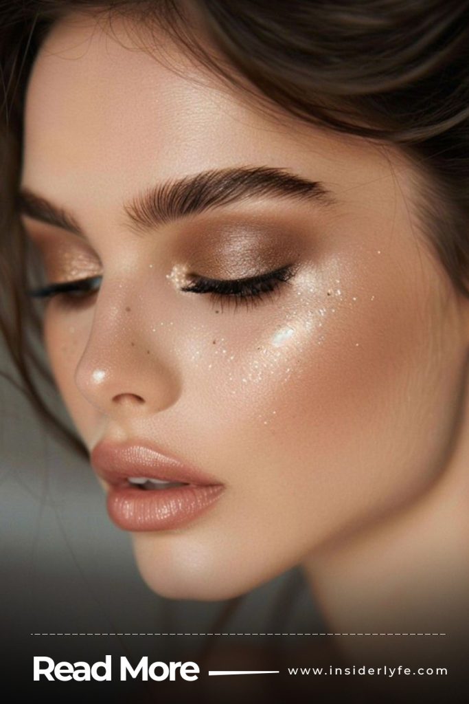 Light Bronzer with Nude Eyeshadow