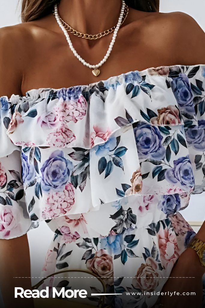 Off the shoulder chiffon dress