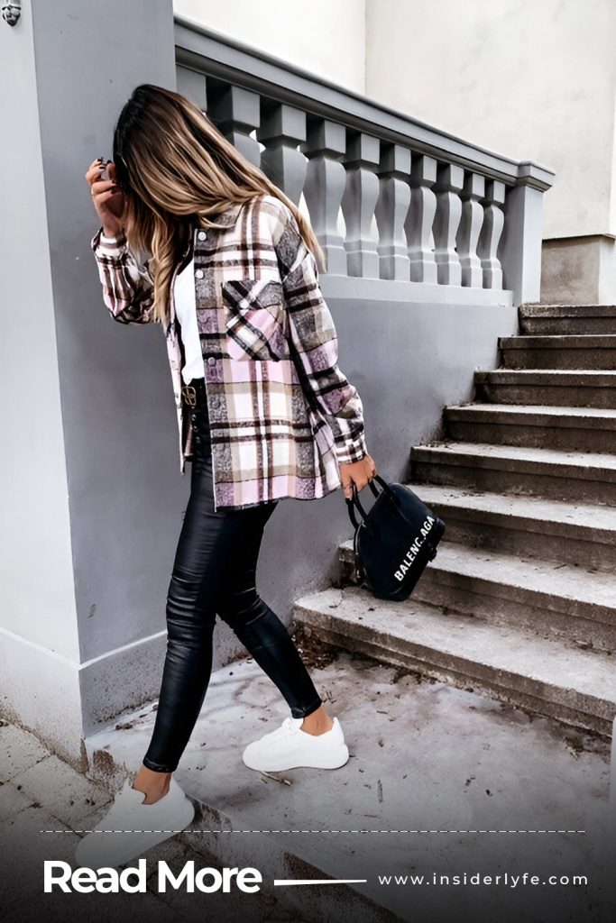 Plaid Shackets with Leggings