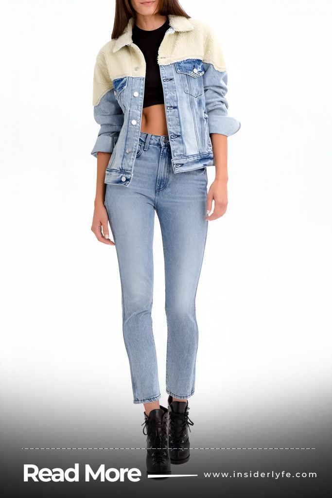 Sherpa Jackets with Distressed Jeans