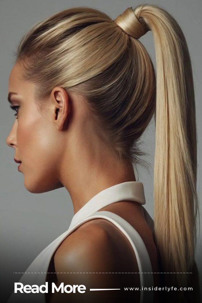 Sleek Dirty Blonde Ponytail