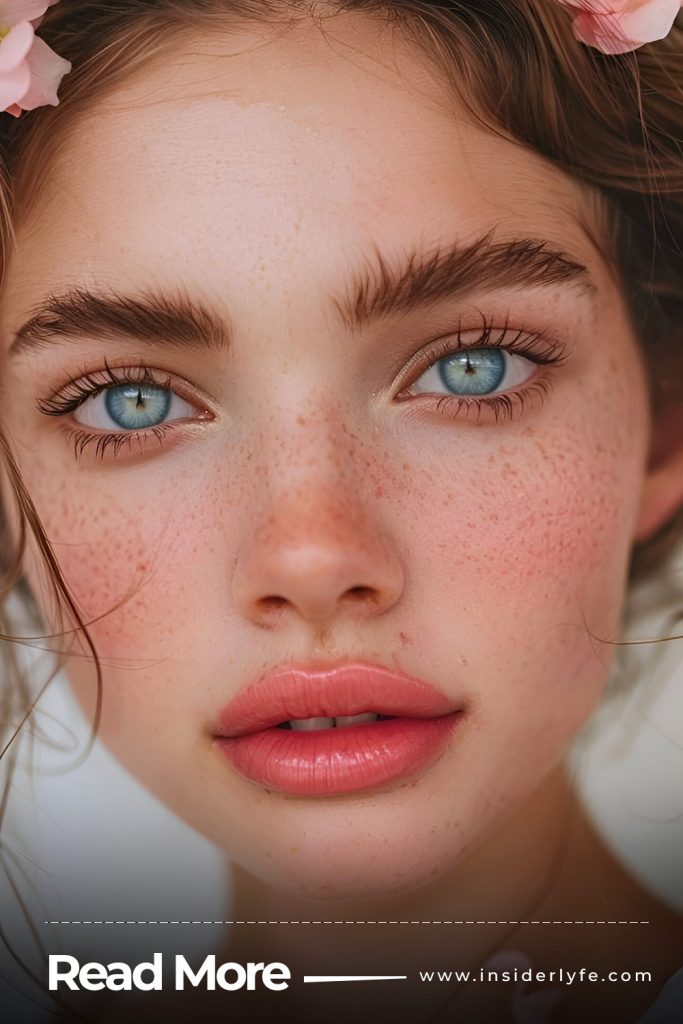 Soft Peach Blush with Luminous Skin