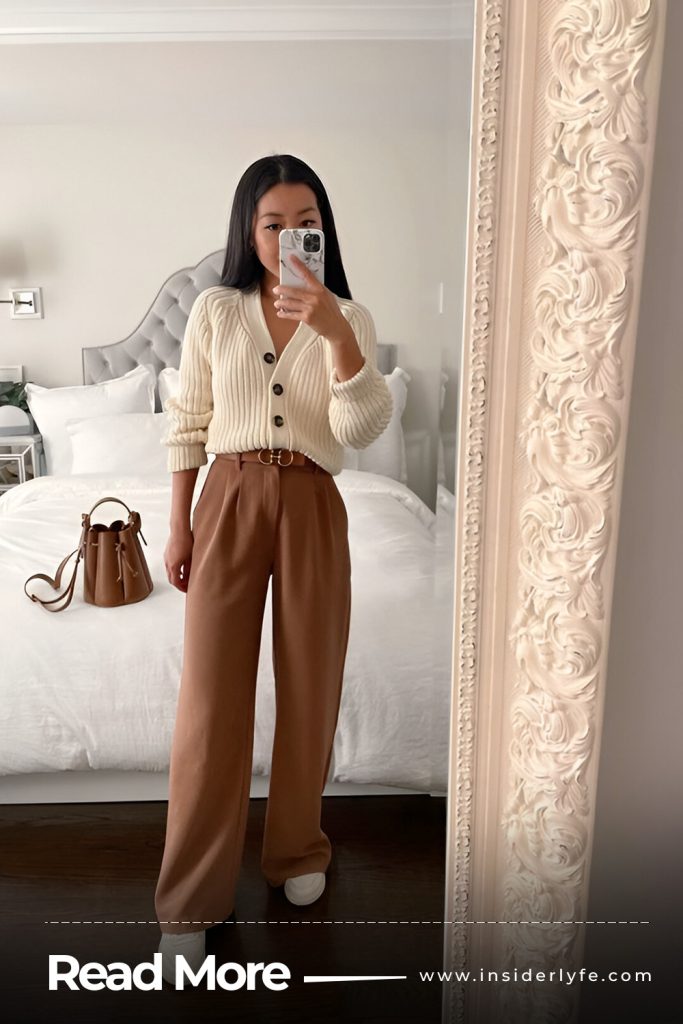 Wool Sweater and Tailored Pants