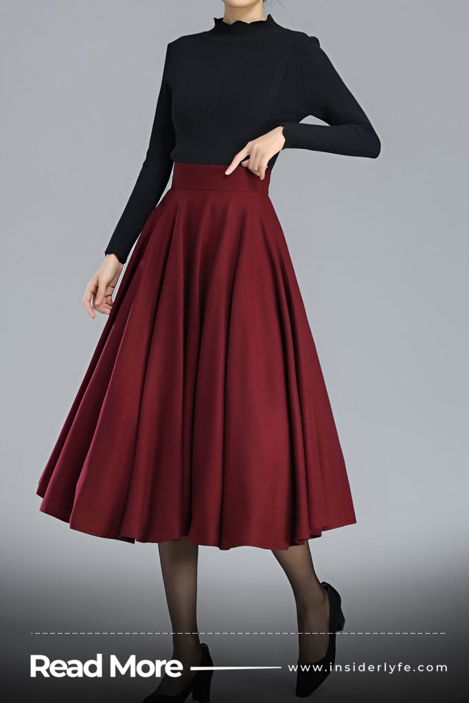 Burgundy Skirt