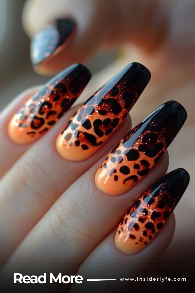 Glossy Orange with Animal Print
