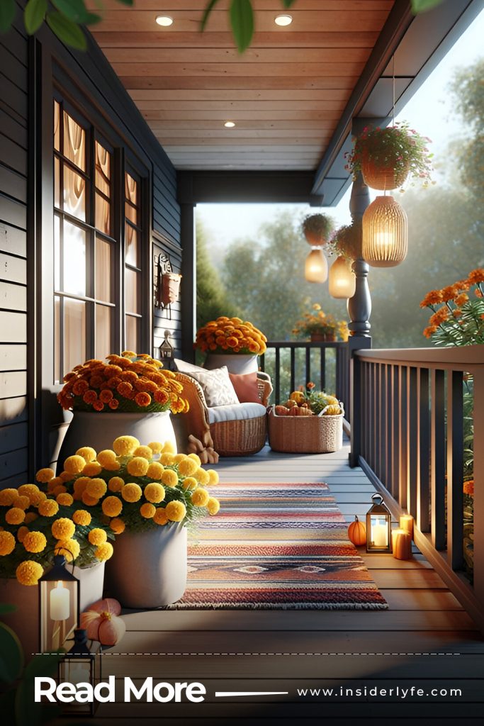 Outdoor Rug in Fall Colors