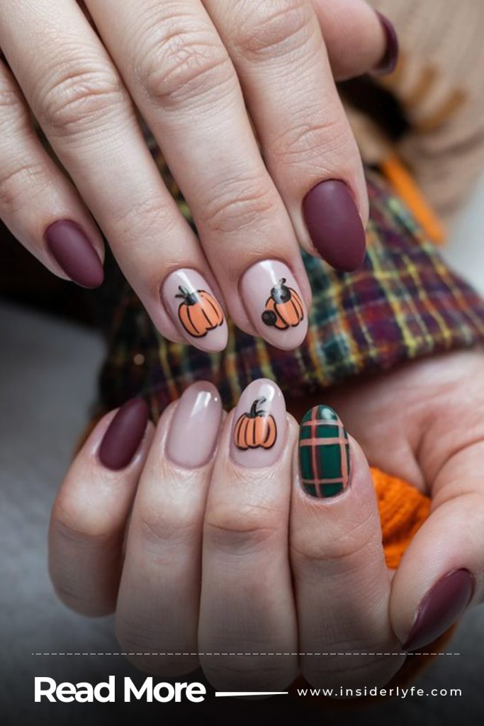 Pumpkin Spice Latte Nails