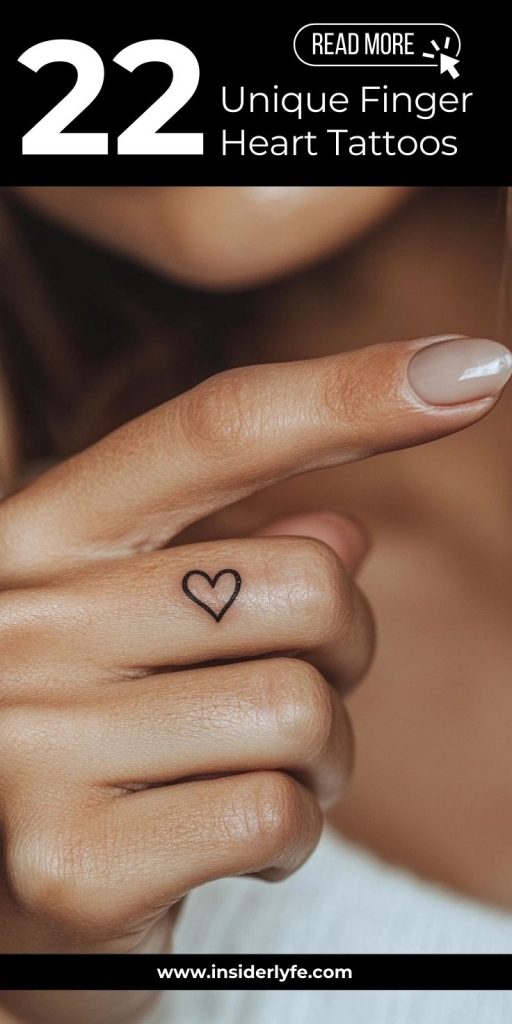 22 Unique Finger Heart Tattoos to Make Your Love Last Forever
