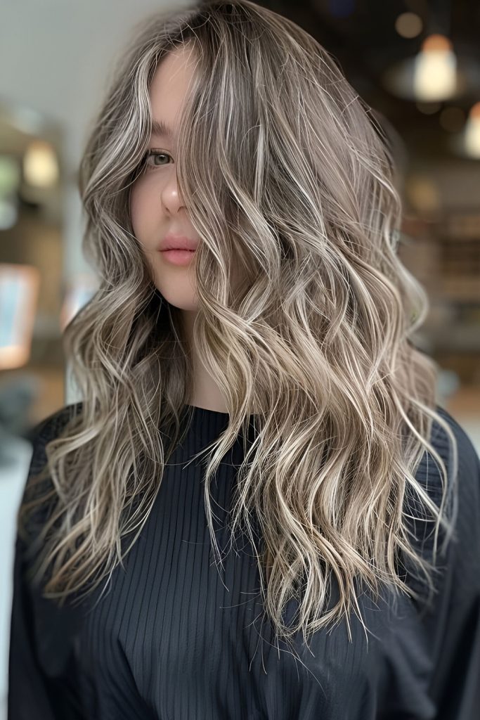 Ash Blonde with Chestnut Tips