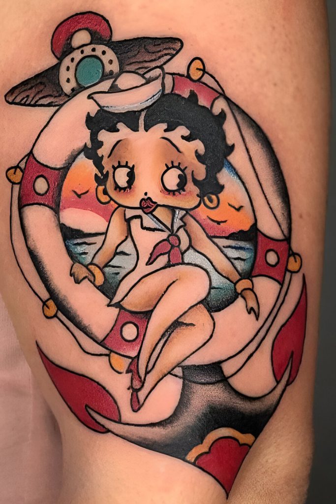 Betty Boop in a Diamond Frame
