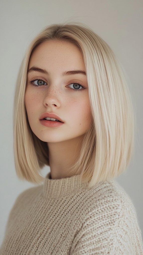 Blunt Cut for Straight Hair