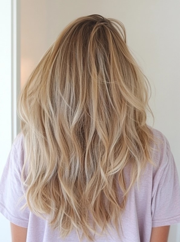 Dirty Blonde Hair with Lowlights