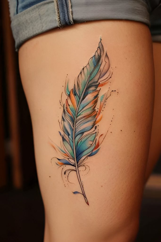 Feather Wrapping around the Knee