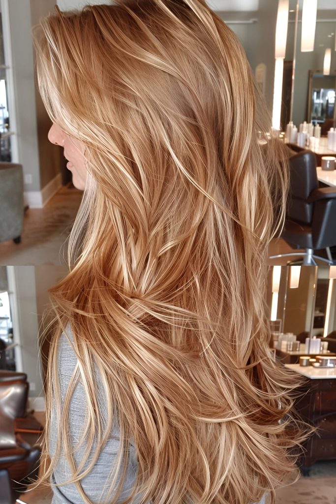 Hottish Red and Honey Blonde Layers