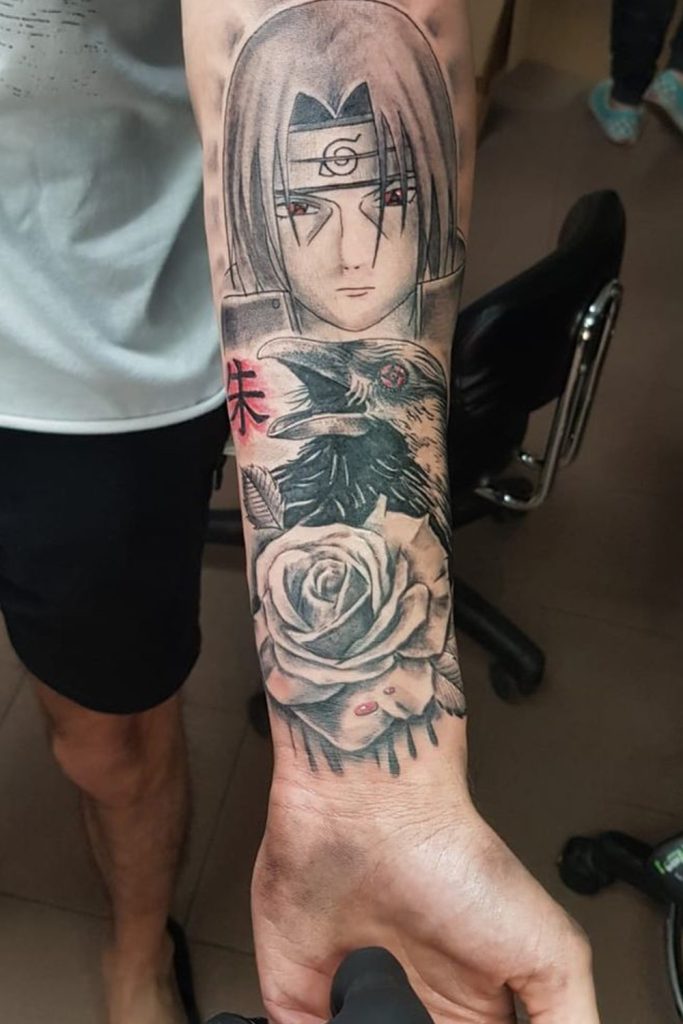 Itachi with Amaterasu Flames