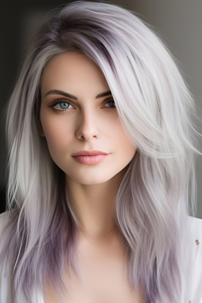 Lavender and Silver Ombre