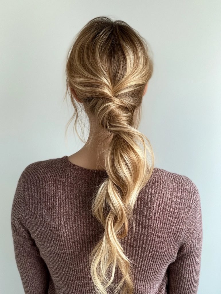Low Ponytail with a Twist
