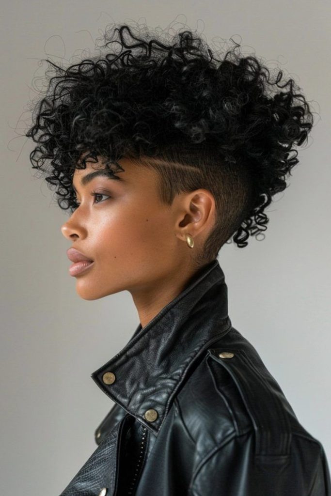 Natural Curls with Side Part