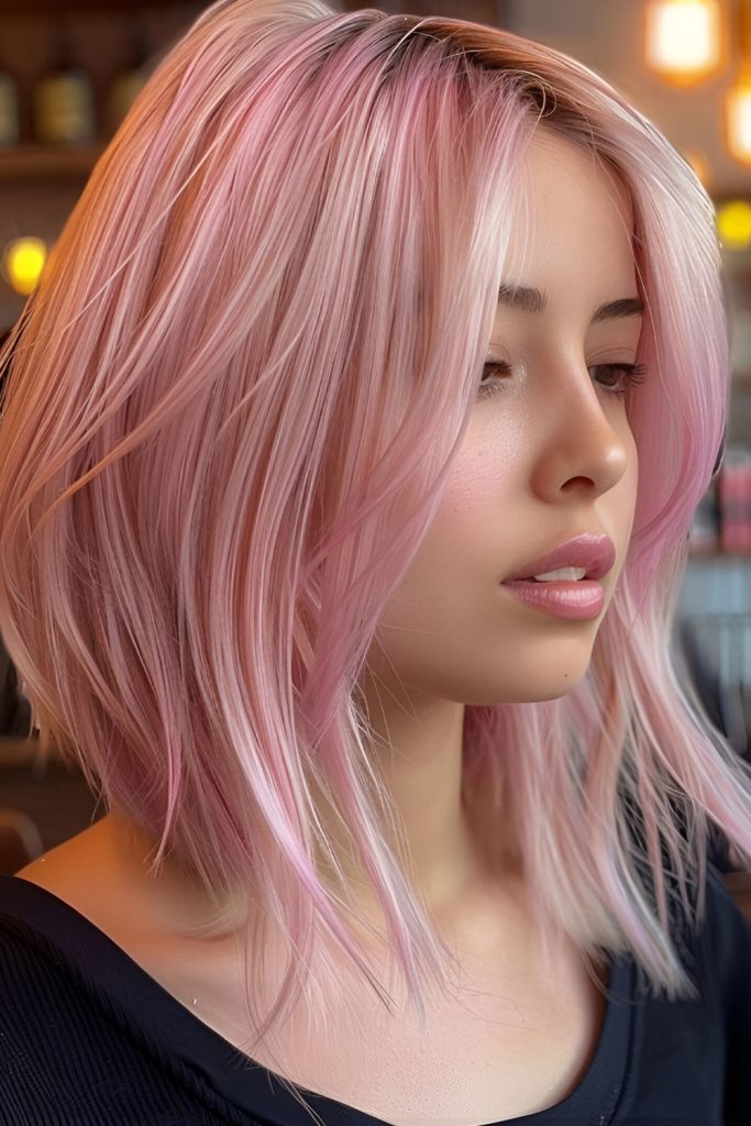 Pastel Pink Fusion with Platinum