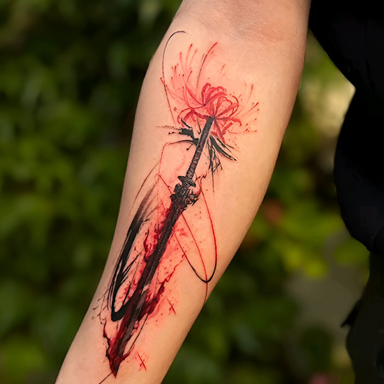 Spider Lily with Flames