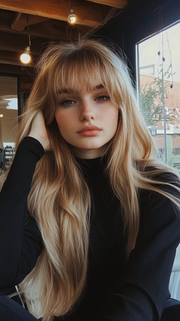 Wispy Bangs with Long Layers