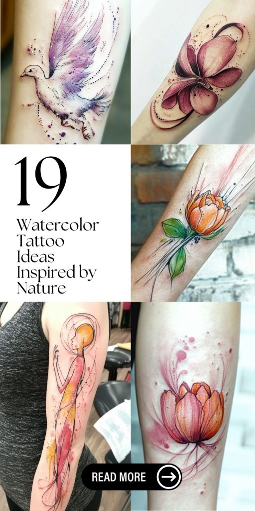 19 Watercolor Tattoo Ideas Inspired by Nature’s Most Beautiful Hues