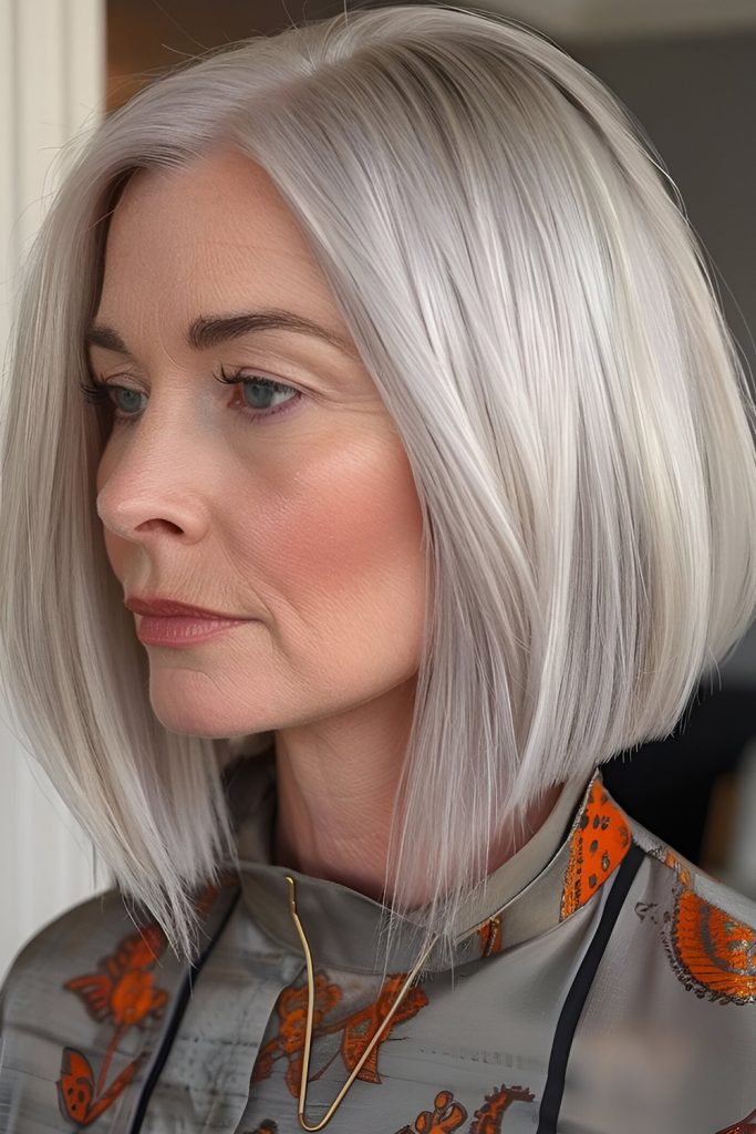 Classic Blunt Grey Bob