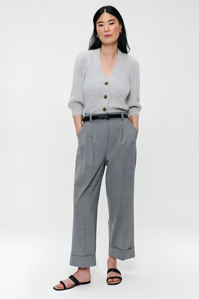 Cropped Cardigan High Waisted Lounge Pants