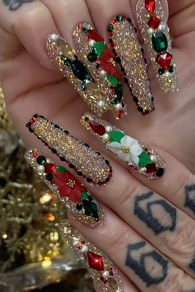 Crystal Embellished Nails