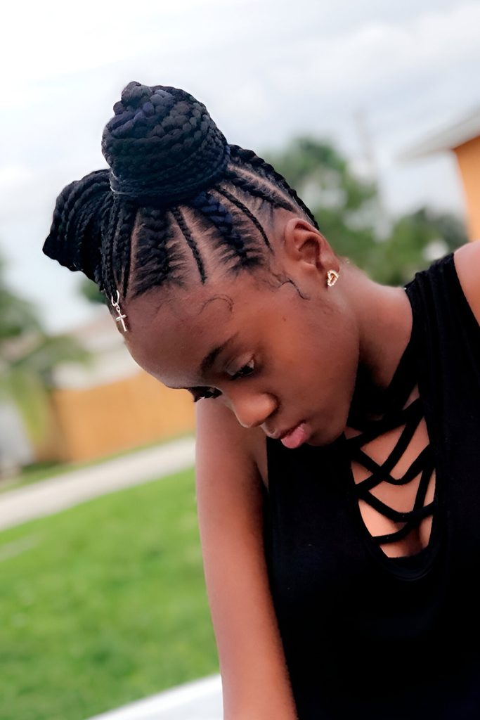 Double Bun Goddess Braids